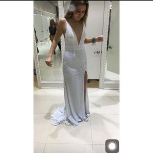 White prom dress